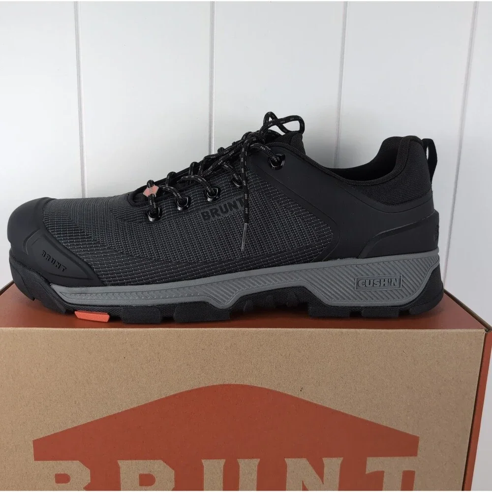 Brunt Ryng Low 4” Comp Toe Shoes Men's Size 13 Black Waterproof Slip Resistant